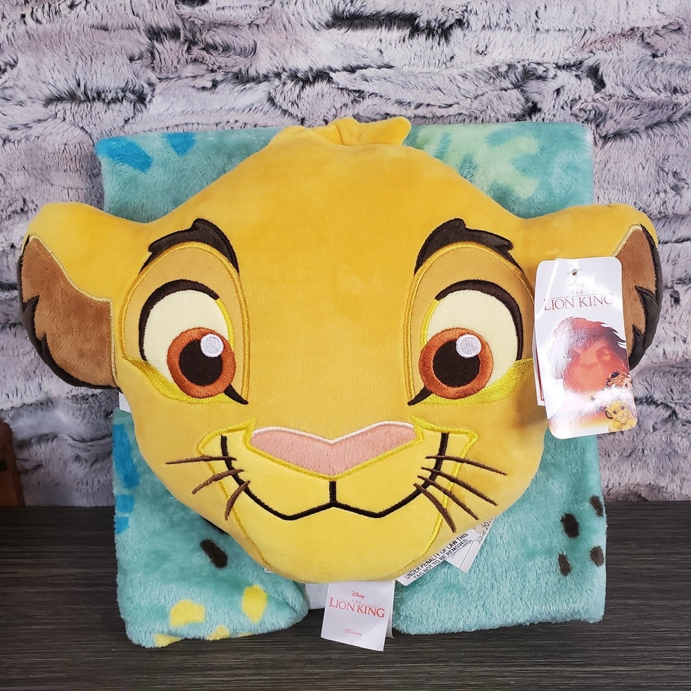 NEW Disney Lion King Nogginz Pillow & Fleece Travel Blanket Set 40x50 Inch 2019